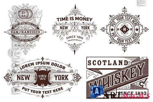 Set of 5 logos and badges 