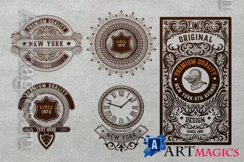 Set of 5 logos and badges vol 2 