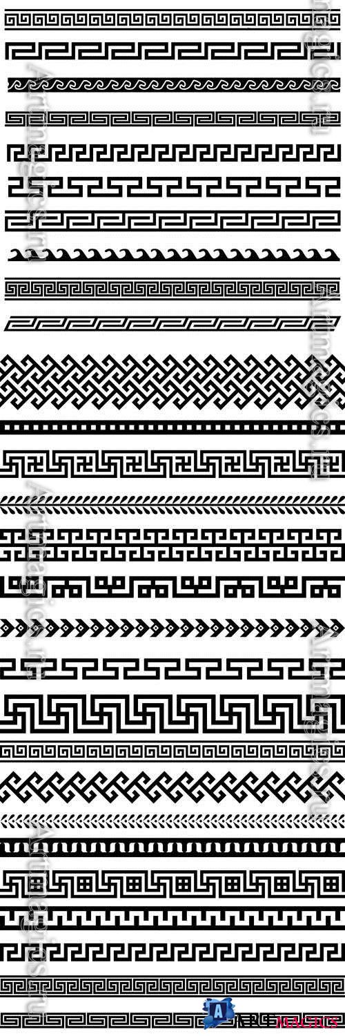 Borders with various patterns and decorative elements in vector 
