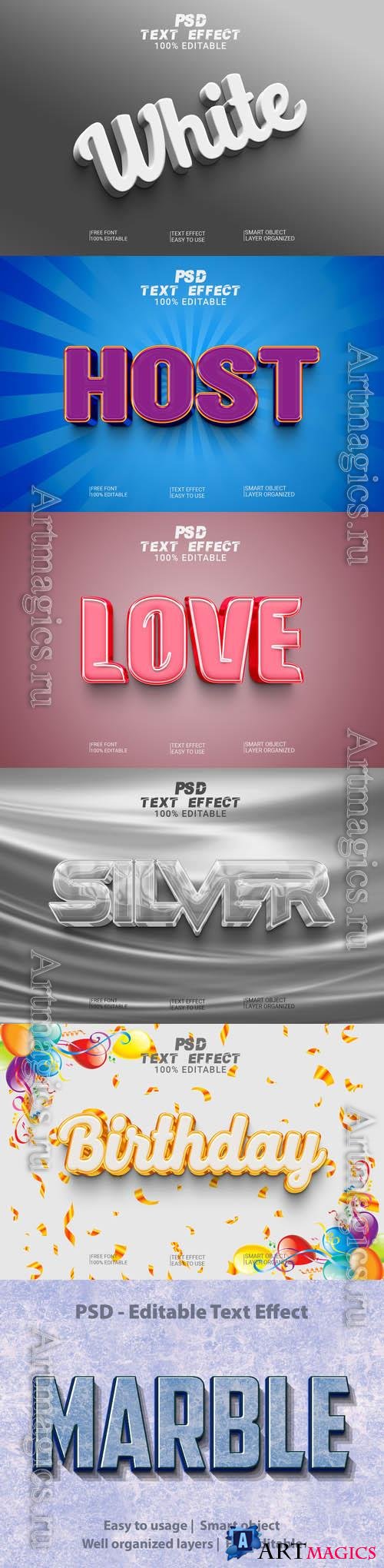 Psd style text effect editable set vol 441