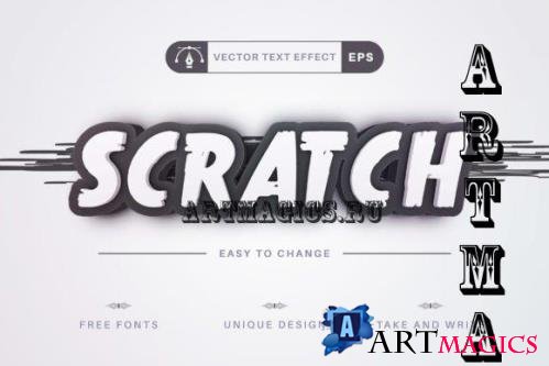 Scratch - Editable Text Effect - 16098884