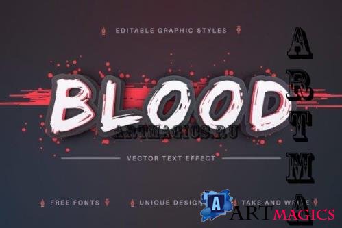 Blood - Editable Text Effect - 16312929