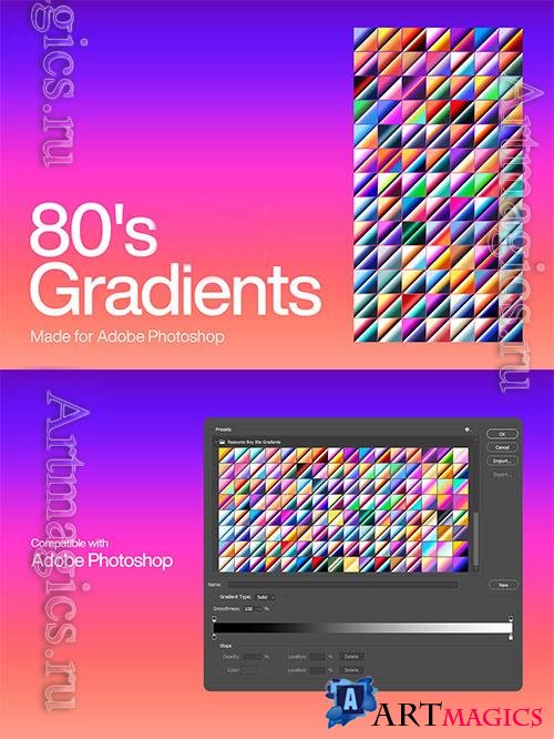 80s Photoshop Gradients