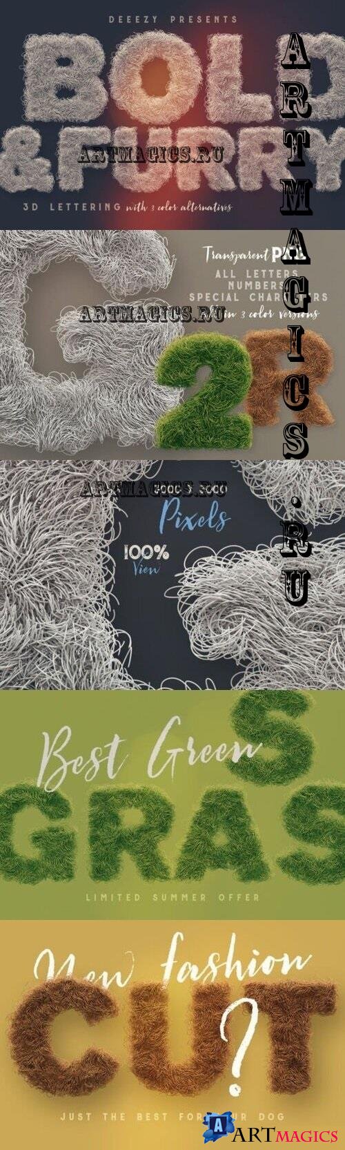 Bold & Furry  3D Lettering - 2839575