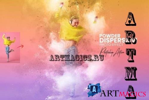 Powder Dispersion Photoshop Actions - 12789016