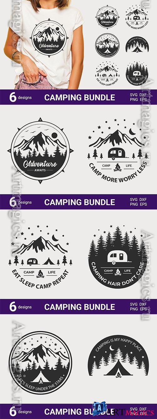 Camping, Adventure, Mountains bundle bundle design elements