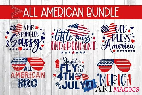 American patriotic bundle design elements