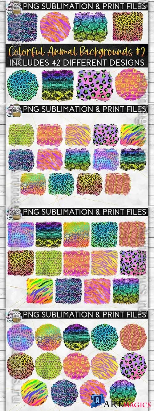 Colorful animal print bundle design elements