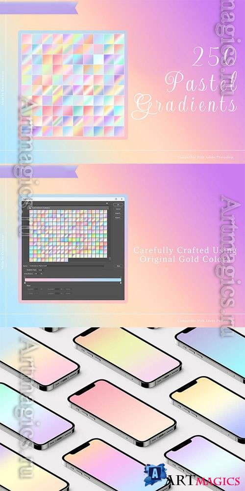 250 Pastel Gradients Collections GRD