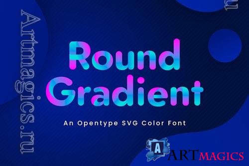 Round Gradient font
