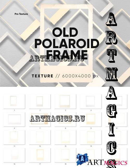 20 Vintage Polaroid Frame Overlay HQ - 16090142