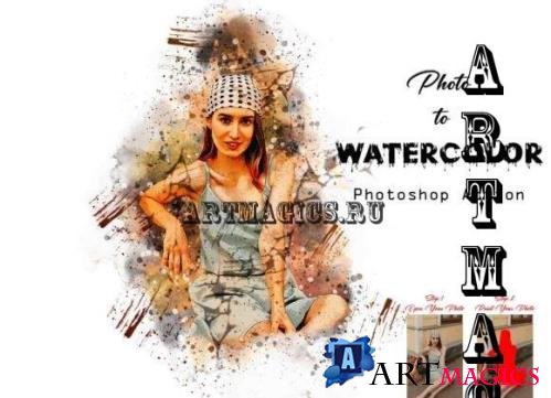 Photo to Watercolor Photoshop Action - 16503757