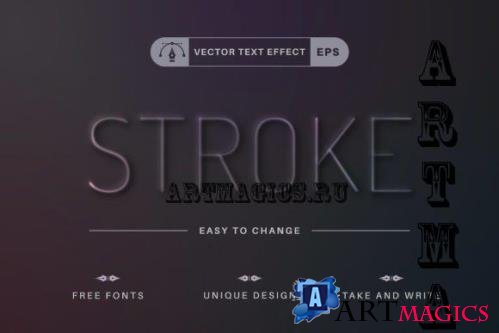 Press Stroke - Editable Text Effect - 16488938