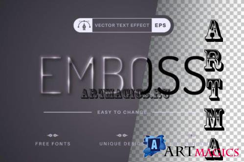 Emboss - Editable Text Effect - 16489835