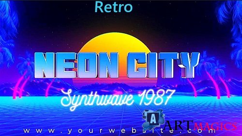 Videohive - Neon Retro Typography Pack 45529113 - Project For Final Cut & Apple Motion