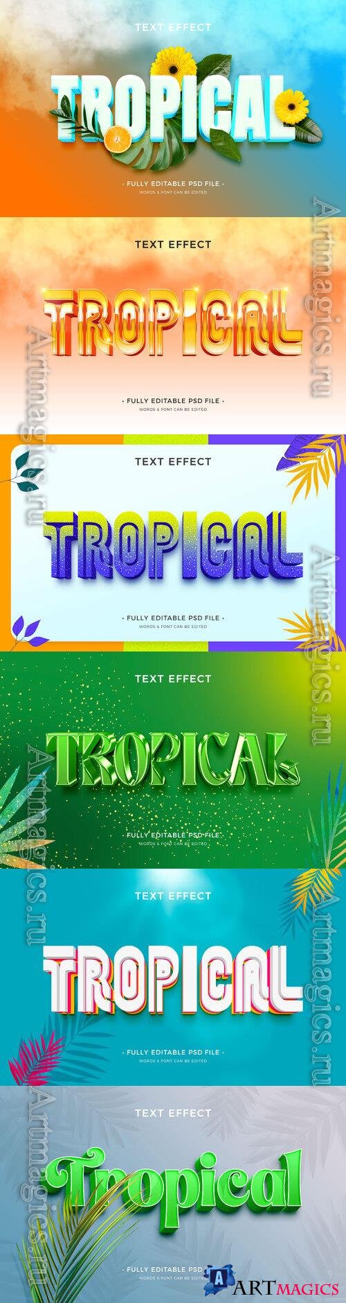 PSD tropical text effect vol 2
