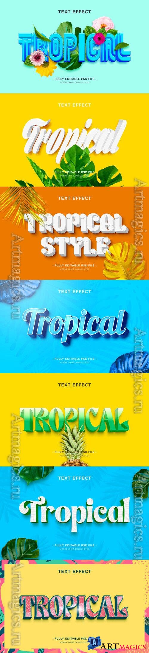 PSD tropical text effect vol 1