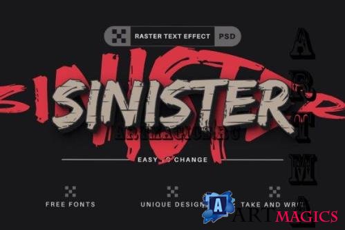Sinister - Editable Text Effect, Font Style - 16492850