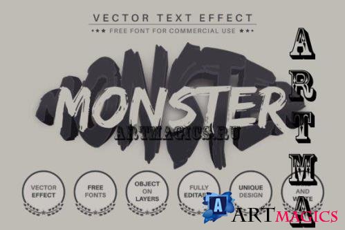 Monster - Editable Text Effect - 16508089