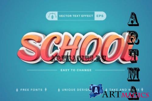School - Editable Text Effect - 16518585