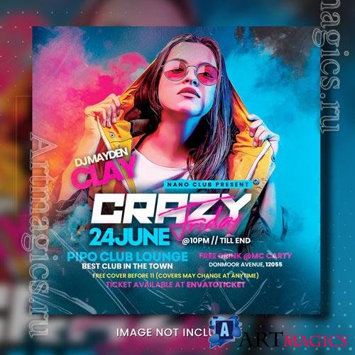 PSD night party poster template vol 3