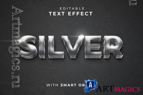 PSD black background with silver text effect