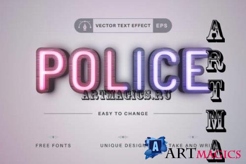 Police - Editable Text Effect - 16534033