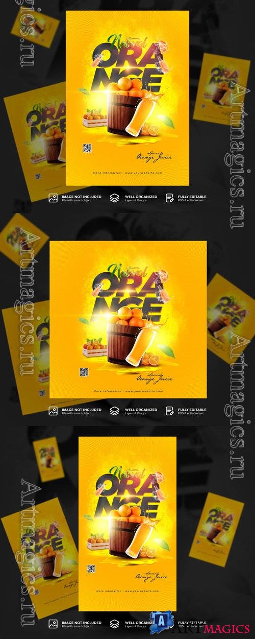 PSD drink menu social media promotion banner flyer template