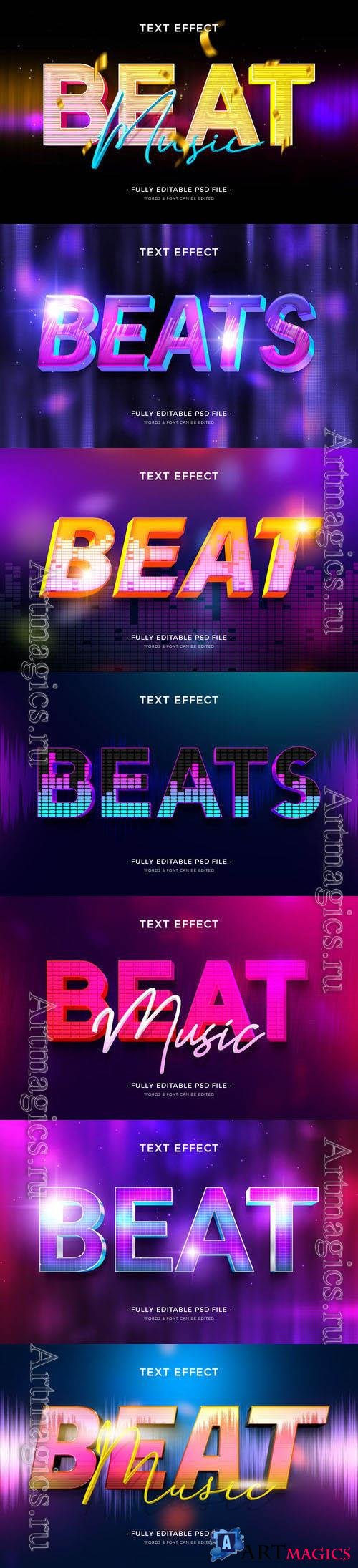 PSD beat text effect