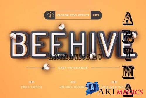 Beehive - Editable Text Effect - 17638126