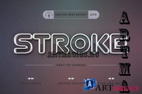 White Stroke - Editable Text Effect - 17649244