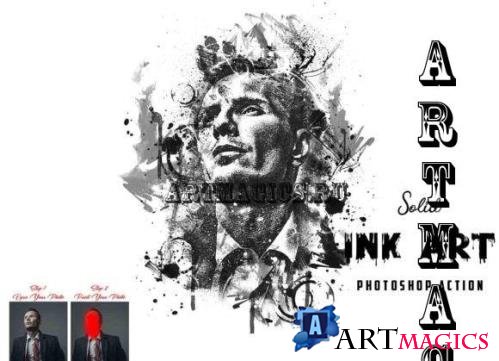Solid Ink Art Photoshop Action - 17669207