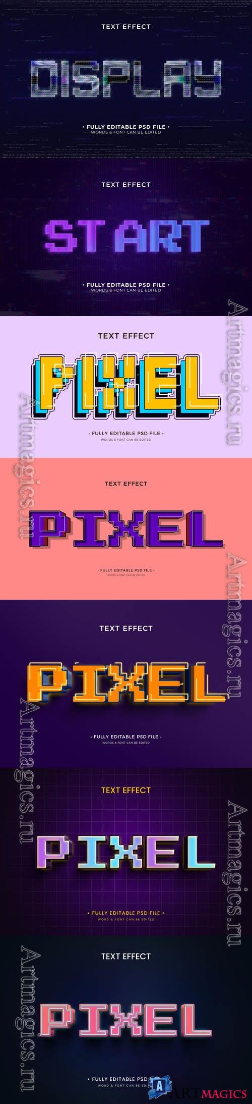 PSD pixel text effect