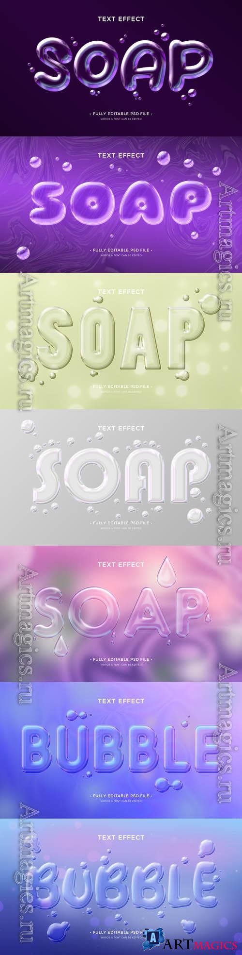 PSD soap text effect