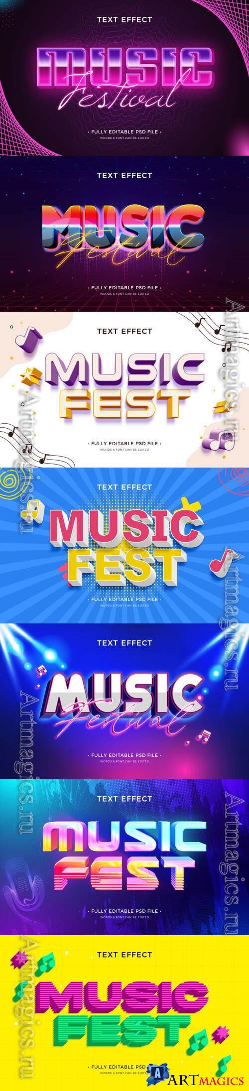 PSD music festival text effect