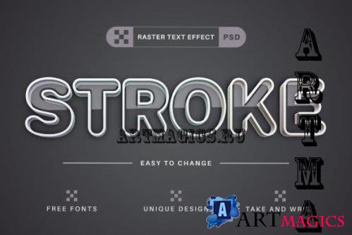 White Stroke - Editable Text Effect - 17670051