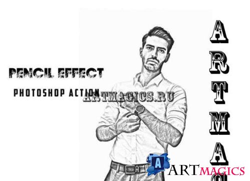 Pencil Effect Photoshop Action - 17677349