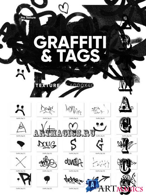 25 Graffiti & Tags Texture HQ - 17648898