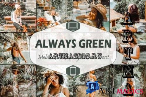 10 Always Green Mobile & Desktop Lightroom Presets, Bright  - 2616453