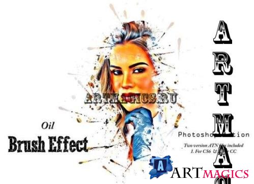 Oil Brush Effect Photoshop Action - 17691081