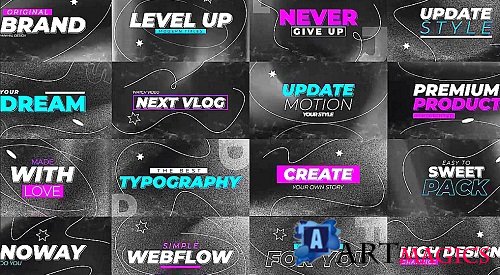 Videohive - Abstract Text Titles 45993382 - Project For Final Cut & Apple Motion