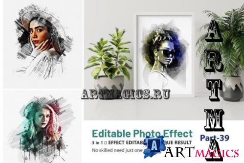 Editable Mix media Art Photo effect - 12168568
