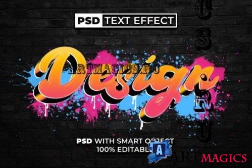 Design Text Effect Graffiti Style - 21318555