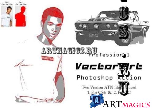 Professional Vector Art PS Action - 24235197