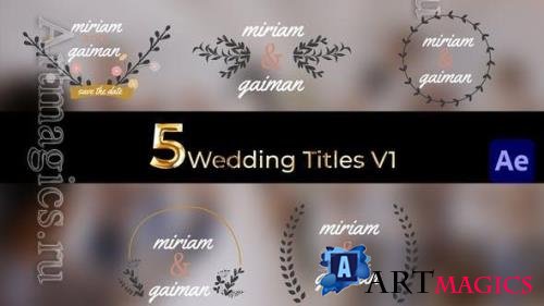 Videohive - Wedding Titles Leaf labels Pack 01 - 46199746