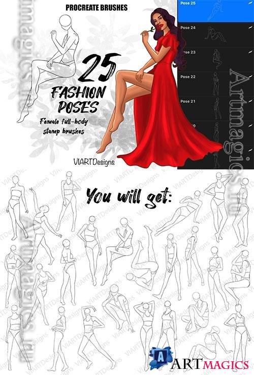 25 stamp fashion poses for easy drawing