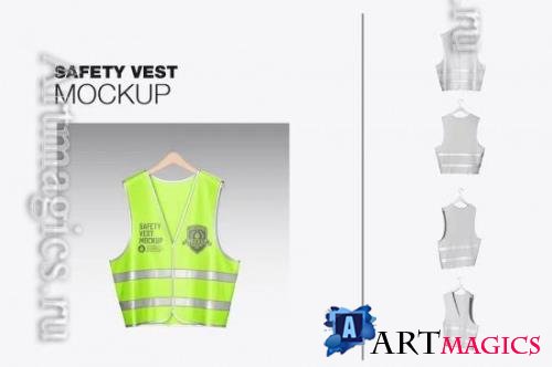 Safety Vest with Hanger Mockup