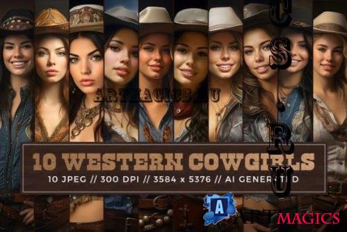 10 Western Cowgirls Stock Photos - 25405031