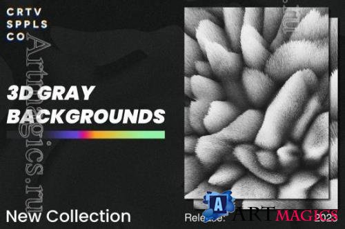 CreativeMarket - 3d Gray Backgrounds V2 - 21336448