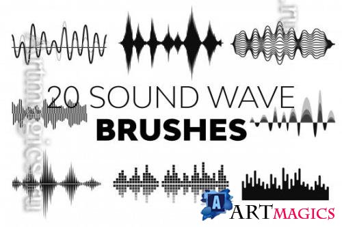 CreativeMarket - Sound Wave Brushes - 21322724